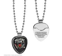 Cinereplicas Stranger Things - Collier interchangeable Eddie Munson - Licence Officielle - Standard - Acier inoxydable - Zircon, Estándar, Acier inoxydable, Zircon