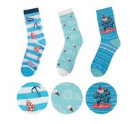 Cinereplicas Stranger Things - Set de 3 paires de chaussettes Scoops Ahoy - Licence Officielle