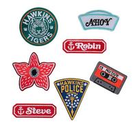 Cinereplicas Stranger Things - Set de 7 patchs Stranger Things - Licence officielle