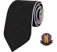 Cinereplicas Wednesday - Cravate et épingle Nevermore Academy - licence officielle