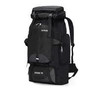 CINGHI LUSSO Sac à dos de randonnée 70L Sac à dos pour hommes femmes Grand sac à dos pour voyage Camping imperméable Sac à dos léger pour l'extérieur Sacs de voyage (Noir)