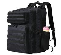 CINGHI LUSSO Sac a Dos de Survie 45L Sac Tactique Militaire de Voyage Homme Noir pour Randonnée, Camping, Trekking