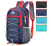 CINGHI LUSSO Sac à dos de voyage 25l hommes et femmes sac à dos pliable voyage Camping randonnée extérieur sac à dos petit imperméable ultra léger (Bleu foncé)