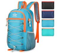 CINGHI LUSSO Sac à dos de voyage 25l hommes et femmes sac à dos pliable voyage Camping randonnée extérieur sac à dos petit imperméable ultra léger (Bleu)