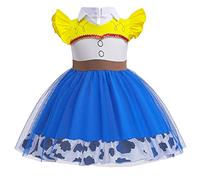 CinheyU Costume d'Halloween pour petites filles, robe de princesse pour fête d'anniversaire, robe d'été mi-longue, robe de concours de beauté, robe de danse, Jessie, 7-8 Years