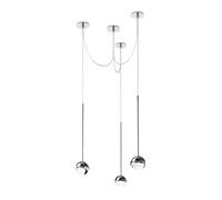 Cini & Nils Convivio Sopratavolo Tre Pendelleuchte, chrome poli
