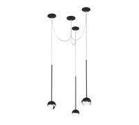 Cini & Nils Convivio Sopratavolo Tre Pendelleuchte, noir