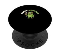 Cinna-Monster Humour Humoristique à la Cannelle pour Les Amateurs de Cannelle PopSockets PopGrip Adhésif