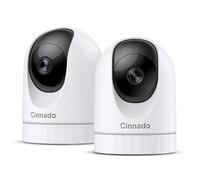 Cinnado 2K 3MP Babyphone Camera Interieur WiFi sans Fil pour Bebe/Maison | IP Camera Dômes 360 degrés connectee Telephone a Distance avec Détection, 2,4 GHz, Compatible avec Alexa, D1 Lot de 2