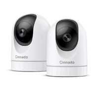 Cinnado Babyphone Camera Interieur WiFi sans Fil - 2K IP Camera Dômes 360 degrés connectee Telephone a Distance pour Bebe/Maison avec Détection, Compatible avec Alexa, D1 Lot de 2