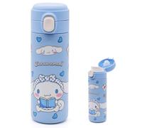 Cinnamoroll Bouteille Isotherme,420ML Kawaii Gourde Isotherme en Acier Inoxydable Bouteille Thermos, Réutilisable Étanche Bouteille d'eau Isolée Sans BPA, Gourde Inox pour École, Voyage, Sport(Blue)