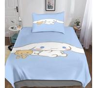 Cinnamoroll Housse De Couette Fille Avec Taies D'oreillers Parure De Lit Housses De Couettes Anime Microfibre Avec Fermeture ¿¿Clair Parure De Couette