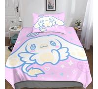 Cinnamoroll Housse De Couette, Housses De Couettes Pour Anime Avec Taies D'oreiller Microfibre Parure De Lit Parure De Couette Pour Enfants Adolescent