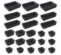 Cinnani Lot de 24 Organisateur Tiroir Feutre, 4 Tailles Boîte Rangement Tiroir, Organisateur de Tiroir Bureau, Organiseur Tiroir pour Maquillage, Bijoux, Papeterie, Coiffeuse, Cuisine, Salle de Bain