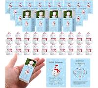 Cinnvoice Lot de 50 mini boîtes cadeaux de Noël en vrac avec bonhomme de neige - Cadeau inspirant pour Noël, enseignant, employé, collègue de travail