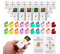 Cinnvoice Lot de 50 mini boîtes de cadeaux de Noël pour employés, cadeaux inspirants pour employé, petit canard de poche pour enseignant, collègue