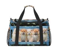 Cinq Chiots Chow-Chow Mignons,Sacs de Sport, Sacs de Voyage bandoulière pour Le Sport, Sacs de Voyage Grande capacité pour Femmes et Hommes
