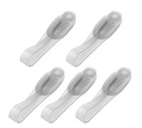 Cinq cintres en silicone avec dos pour cheminées, escaliers, cuisines, crochets robustes pour accrocher des couronnes, des bas et des articles ménagers décoratifs (transparents)