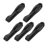 Cinq cintres en silicone avec dos pour cheminées, escaliers, cuisines, crochets robustes pour accrocher des couronnes, des bas et des articles ménagers décoratifs (noir)