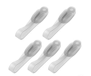 Cinq cintres en silicone avec dos pour cheminées, escaliers, cuisines, crochets robustes pour accrocher des couronnes, des bas et des articles ménagers décoratifs (transparents)