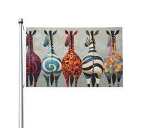 Cinq drapeaux colorés zèbres pour maison de cour, 9,5 x 1,5 m, bannière de vœux avec œillets, décoration d'intérieur ou d'extérieur