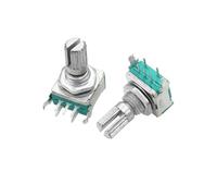 Cinq encodeurs rotatifs EC11 à angle droit de 360 degrés avec potentiomètre numérique audio à interrupteur, 15 mm/20 mm, bouton encodeur à 5 broches.(Full axis 15mm)