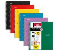 Cinq Étoiles À Spirale, 1 Sujet, Large Ligné, 10¿1/5,1 X 20,3 Cm, Couleurs Assorties, Lot De 6 (38042)