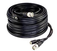 Cinq étoiles câble de qualité professionnelle 7,6 m, 18,3 m, 30,5 m, 45,7 m, 61 m RG59 Siamese câble pour AHD, Tvi, Cvi et HD-SDI Système de caméra avec connecteurs BNC et à la prise d'alimentation de 2,1 mm