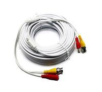 Cinq étoiles câble de qualité professionnelle 7,6 m, 18,3 m, 30,5 m, 45,7 m, 61 m RG59 Siamese câble pour AHD, Tvi, Cvi et HD-SDI Système de caméra avec connecteurs BNC et à la prise d'alimentation de 2,1 mm