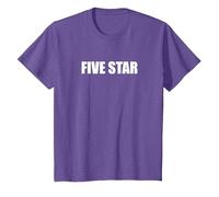 Cinq étoiles T-Shirt, Enfant, Violet Chiné, 2 Ans