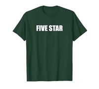 Cinq étoiles T-Shirt, Homme, Vert Forêt, S
