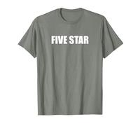 Cinq étoiles T-Shirt, Homme, Vert Kaki chiné, M