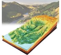 Cinq modèles de combinaison de terrain, modèle d'enseignement de la géographie avec plaines, collines, bassins, montagnes et plateaux, for l'affichage d'apprentissage en classe