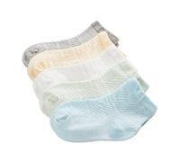 Cinq Paires Chaussettes Minces Enfants 0-12 Mois en Coton Respirant Bébé Fille Garçon Colorée - Ligne