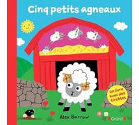 Cinq petits agneaux - Livre animé tout-carton avec des tirettes - Livre pour Pâques - Dès 1 an