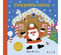 Cinq petits lutins Livre animé tout-carton avec des tirettes Livre d'éveil de Noël Dès 1 an