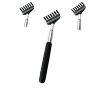 Cinq sections petit sept dents en acier inoxydable télescopique chatouille chatouille masseur ne cherche pas le vieux chatouille, noir 3 pièces