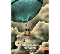 Jules Verne – Cinq semaines en ballon – Version abrégée – Gallimard Jeunesse – Poche