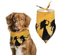 Cinq silhouettes de bandana triangle de danse hawaïenne pour chien écharpe lavable en polyester bavoirs mignons bandana pour animaux de compagnie pour chiens de moyenne et grande taille chiots et