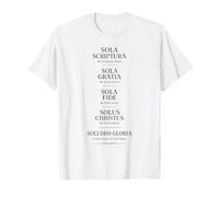 Cinq Solas Réforme Théologie réformée Écriture Bible Dieu T-Shirt