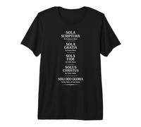 Cinq Solas Réforme Théologie réformée Écriture Bible Dieu T-Shirt Haut de Gamme