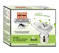 Cinq Sur Cinq Citriodora Diffuseur Anti-Moustiques 45 Cycles De 8H 1 Kit