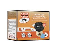 CINQ SUR CINQ | Diffuseur Électrique Anti-Moustiques Double Usage | Kit complet prêt à l'emploi | 4 Plaquettes 8h + 1 Recharge Liquide 50 Nuits | Protection Intérieure Jusqu’à 30 m³