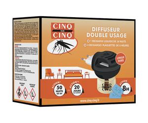 Cinq Sur Cinq Diffuseur Électrique Double Usage Anti-Moustiques 1 Pièce
