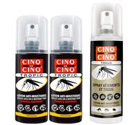 Cinq sur Cinq - Kit Haute Protection Contre Les Moustiques - Lot de 2 x Spray Tropic 75 ML + Spray Vètement 100 ML