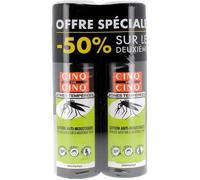 Cinq Sur Cinq Lotion Anti-Moustiques Zones Tempérées Lot De 2 X 100ml