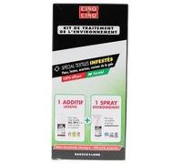 Cinq sur Cinq Natura Kit de Traitement de l'Environnement Spécial Textiles Infestés - Boîte 1 additif lessive + 1 spray environnement