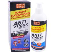 Cinq Sur Cinq Shampoing Gel Anti-Poux et Lentes Traitement Flash 400ml