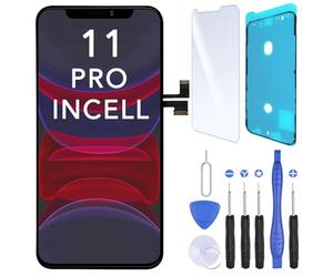 CINQ TEQ Ecran INCELL Remplacement pour iPhone 11 Pro +Joint d'Ecran Verre Trempe, Outils