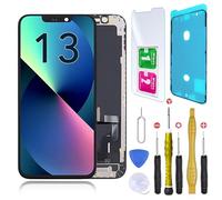 CINQ TEQ Ecran LCD de Remplacement pour iPhone 13 (A2482, A2631, A2634, A2635, A2633) avec Joint d’ecran + Verre trempe et Kit